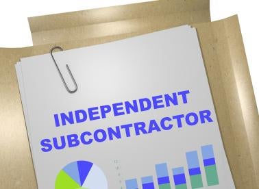 Independent subcontractor paperwork
