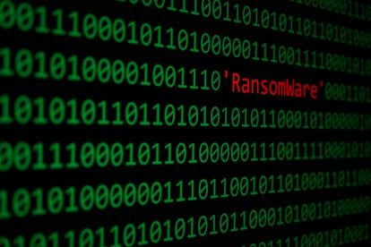 ransomware in binary code