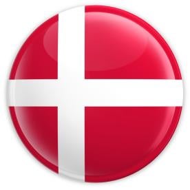 Denmark Flag Badge Button