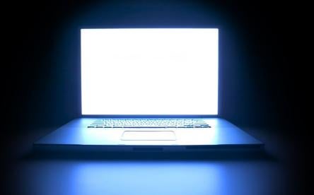 glowing laptop, digital marketing