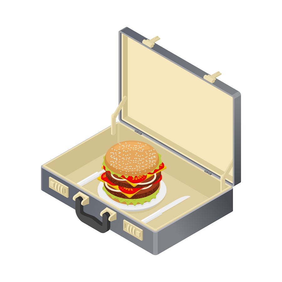 A patented paper lunch box for combined food & beverage delivery l