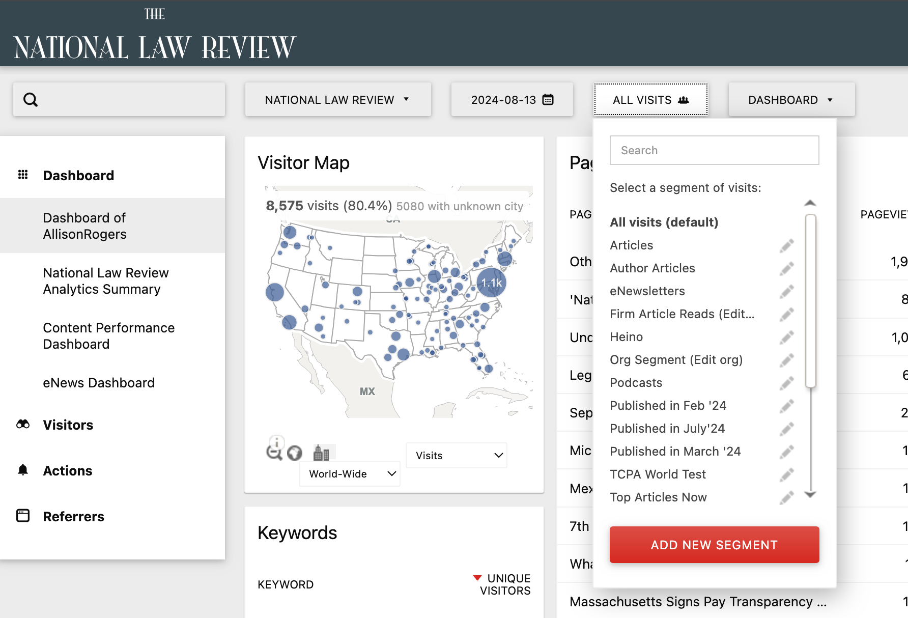 NLR Analytics segments