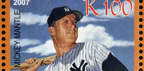 Mickey Mantle baseball card damages
