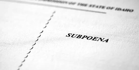 Non-Party Subpoena Upheld in New Jersey Case