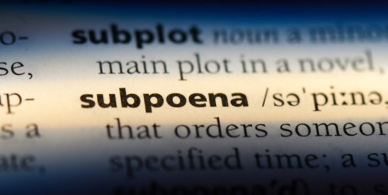 Court Warns of Jail Time for Subpoena Noncompliance