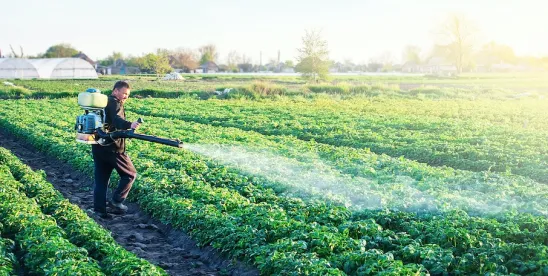 Pesticides being sprayed on plants in Missouri