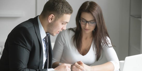 Personal injury attorney consulting with a client