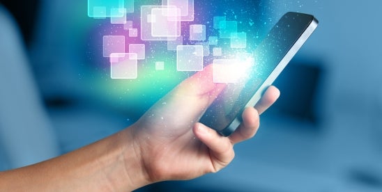 social media on a cell phone