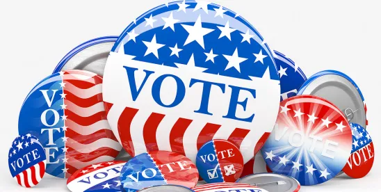 Voting buttons in New York