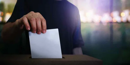 person voting in New York