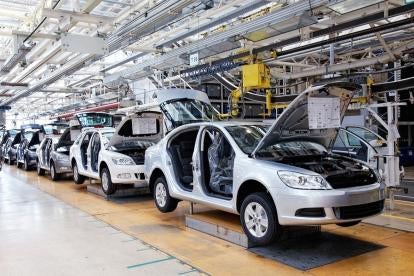 cars, production line, machines, manufacturing