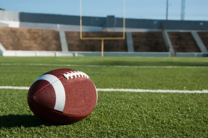 Football on field