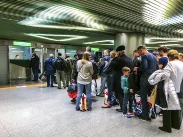 Long airport immigration lines 2020 USCIS Backlog