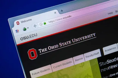The registered Registered Trademark THE OHIO STATE UNIVERSITY  Owned by Two Parties Marc Jacobs