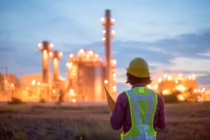 power plant with worker 