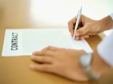 Signing document with pen