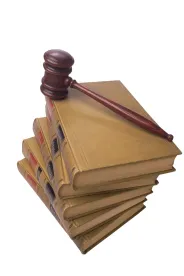 law books, gavel