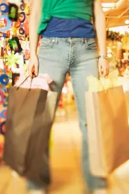 Girl carrying shopping bags