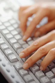 Typing on keyboard