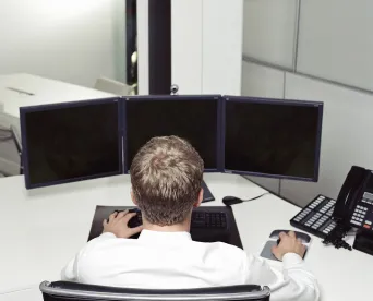 employee computer office job workplace