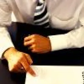 Man signing contract