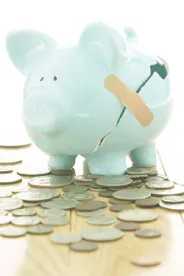 Bankrupt piggy bank
