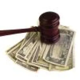 Gavel, money