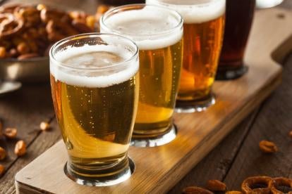 beers in a flight, concerns over intake with CBD