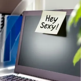 sexual harassment, note on computer