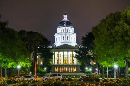 California capitol building where they discuss labor laws in California