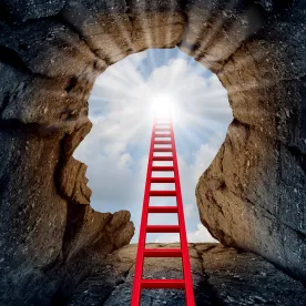 Intellectual property climbing a ladder into the brain of an original idea