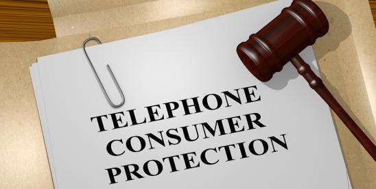 document of Telephone Consumer Protection Act TCPA law with a gavel