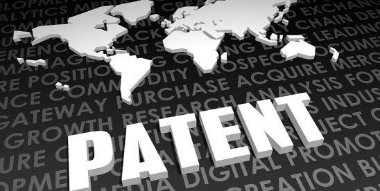 patent on the world map