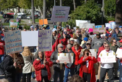 union represented employees protesting section 7 ruling regarding email usage