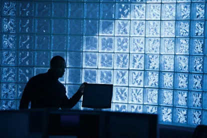 businessperson concerned with cybercrimes