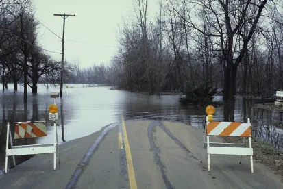 Flooded road