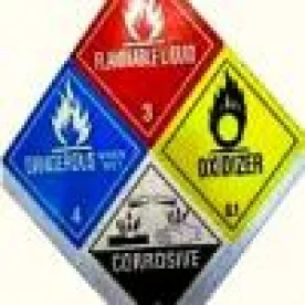 Hazardous waste sign