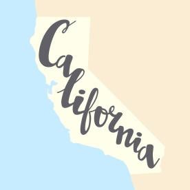 california map closeup of the coast 