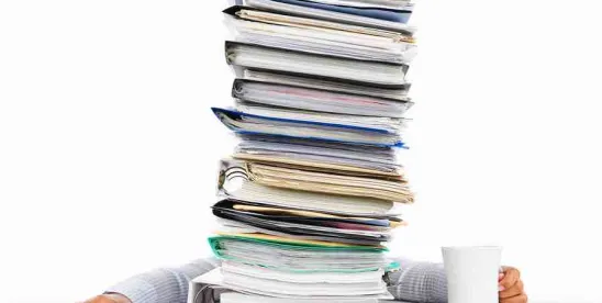 Paperwork and a binder