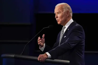 President Biden at a podium