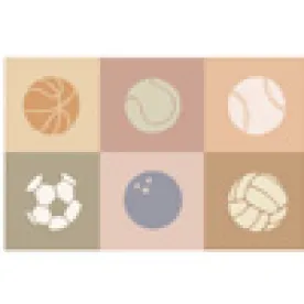 Basketball, Volleyball, Soccer, Baseball, Bowling Ball, Tennis