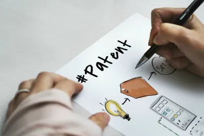 Patent on a piece of paper
