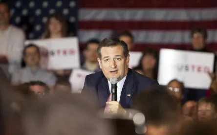 Ted Cruz with a Microphone