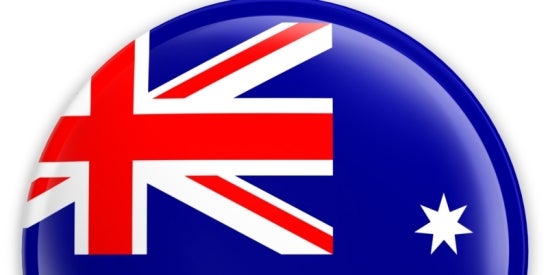 Australiian Flag on a Button