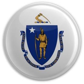 massachusetts state flag button