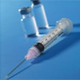 flu shots, needle and vials