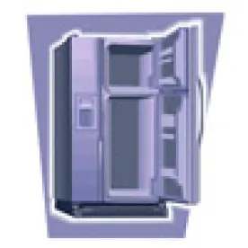 Refrigerator with Open Doors