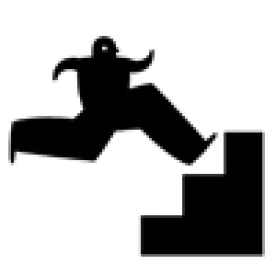 Man Going Up Stairs
