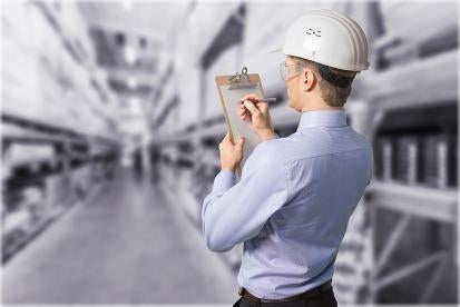OSHA inspecting a warehouse