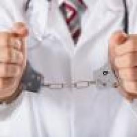 Doctor Handcuff Telehealth Fraud Medicare Medicaid COVID Healthcare Services